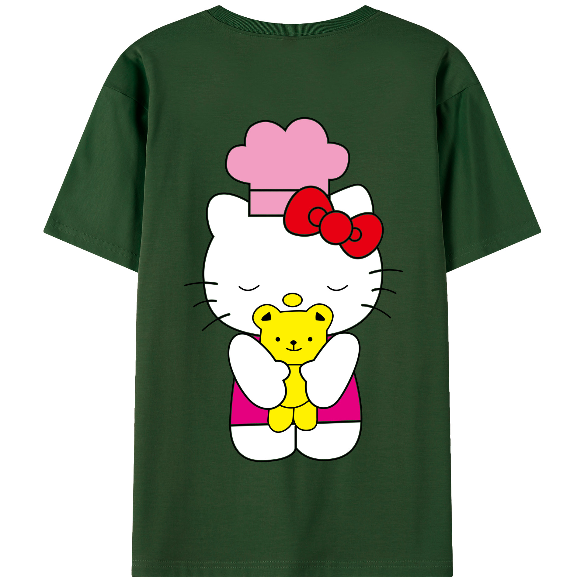 （画像用） Hello Kitty ハローキティ 綿100％半袖Tシャツ（背面プリント）